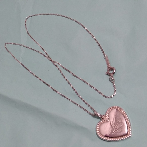 SALE! Authentic Tiffany & Co. Sterling Silver Love Heart Necklace Bead Pendant - Picture 2 of 9